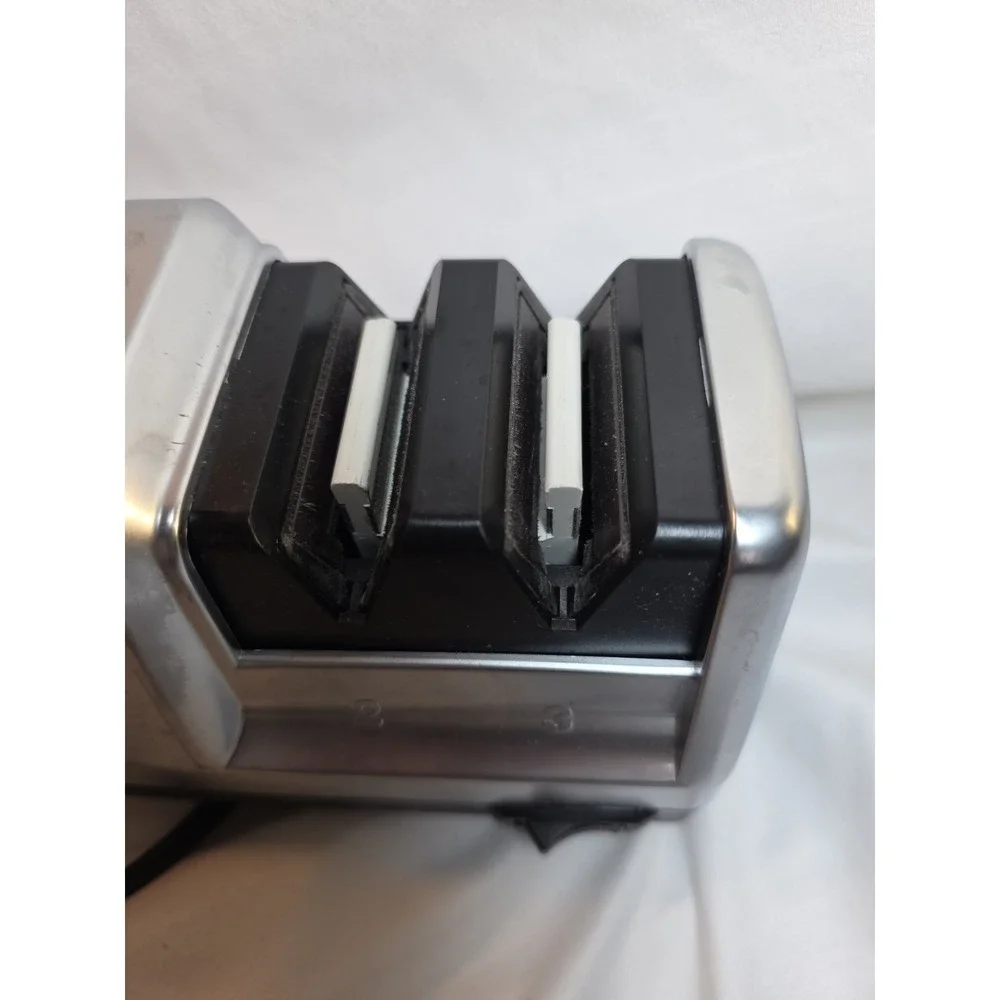 Vintage Chef's Choice Chrome Diamond Hone Knife Sharpener Model 100 Heavy Duty